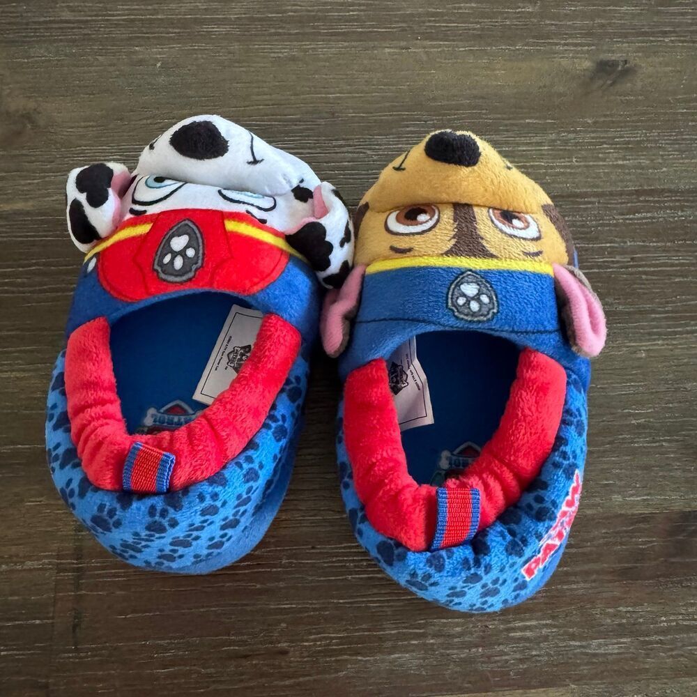 Paw Patrol Toddler Boys slippers Size 5/6 Chase Marshall - Picture 3 of 8